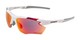 Angle of RW 2102 by Rawlings in White Frame with Red Mirrored Lenses, Men's Sport & Wrap-Around Sunglasses