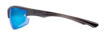 Side of RW 31 by Rawlings in Black Frame with Blue Mirrored Lenses