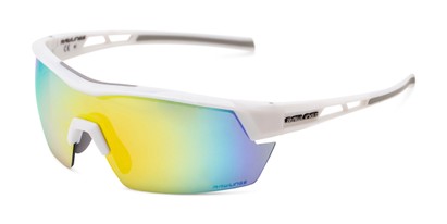 Angle of RW 34 by Rawlings in White Frame with Yellow/Green Mirrored Lenses, Men's Sport & Wrap-Around Sunglasses