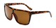 Angle of Ryland in Glossy Tortoise Frame with Amber Lenses, Women's and Men's Square Sunglasses
