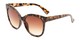 Angle of Valerie in Tortoise Frame with Amber Gradient Lenses, Women's Cat Eye Sunglasses