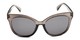 Front of Valerie in Grey Frame with Grey Lenses