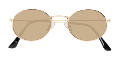 Folded of Sammy #5145 in Gold Frame with Gold Mirrored Lenses