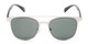 Front of Snyder #6214 in Silver/Black Frame with Green Lenses
