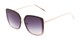 Angle of Solstice #4041 in Gold Frame with Dark Smoke Lenses, Women's Square Sunglasses