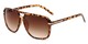 Angle of Starboard #6118 in Glossy Tortoise Frame with Amber Lenses, Women's and Men's Aviator Sunglasses