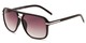 Angle of Starboard #6118 in Matte Black Frame with Smoke Lenses, Women's and Men's Aviator Sunglasses