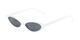 Angle of Tatum #16290 in White Frame with Smoke Lenses, Women's Cat Eye Sunglasses
