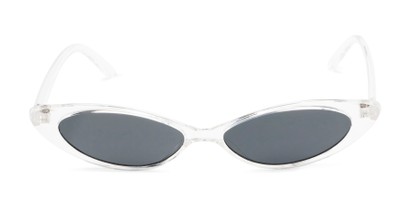 Front of Tatum #16290 in Clear Frame with Smoke Lenses