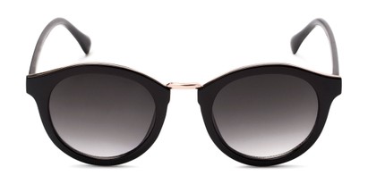 Front of Tide #7091 in Glossy Black/Gold Frame with Grey Lenses