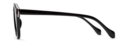 Side of Tide #7091 in Glossy Black/Silver Frame with Smoke Lenses
