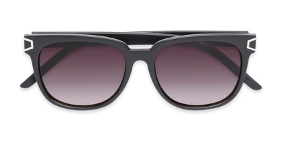 Folded of Upton #54103 in Black/Brown Frame with Smoke Lenses
