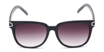 Front of Upton #54103 in Black/Dark Brown Frame with Smoke Lenses