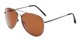 Angle of Vista #9270 in Grey Frame with Amber Lenses, Women's and Men's Aviator Sunglasses