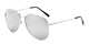 Angle of Vista #9270 in Silver Frame with Mirrored Lenses, Women's and Men's Aviator Sunglasses