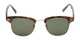 Front of Whistler #324 in Brown Tortoise/Gold Frame with Green Lenses