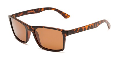 Angle of Whitford #6045 in Matte Tortoise Frame with Amber Lenses, Men's Square Sunglasses