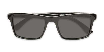 Folded of Whitford #6045 in Glossy Black Frame with Smoke Lenses