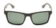 Front of Whitford #6045 in Glossy Black Frame with Green Lenses