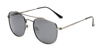 Angle of Wilson in Grey Frame with Grey Lenses, Women's and Men's Square Sunglasses