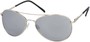 Angle of SW Aviator Style #1182 in Silver Frame with Smoke Lens, Women's and Men's  