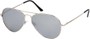 Angle of Jetsetter #1192 in Silver Frame with Mirrored Lenses, Women's and Men's Aviator Sunglasses