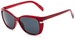 Angle of Queens #1919 in Red Frame with Smoke Lenses, Women's Cat Eye Sunglasses