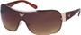 Angle of SW Shield Style #1242 in Gold and Brown Frame, Women's and Men's  