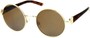Angle of SW Round Style #1922 in Gold and Tortoise Frame, Women's and Men's  