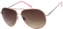 Angle of Phoenix #233 in Pink Frame with Grey Lenses, Women's and Men's Aviator Sunglasses