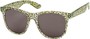 Angle of SW Animal Print Retro Style #1315 in Green/Clear Leopard Frame, Women's and Men's  