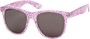 Angle of SW Animal Print Retro Style #1315 in Purple/Clear Leopard Frame, Women's and Men's  