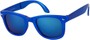Angle of Spitfire #3805 in Blue Frame with Blue Lenses, Women's and Men's Retro Square Sunglasses