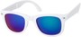 Angle of Spitfire #3805 in White Frame with Purple Lenses, Women's and Men's Retro Square Sunglasses