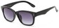 Angle of Canyon #1440 in Black Frame with Smoke Lenses, Women's and Men's Retro Square Sunglasses