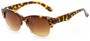 Angle of Canyon #1440 in Tortoise/Clear Frame with Amber Lenses, Women's and Men's Retro Square Sunglasses