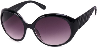 Angle of SW Round Style #1093 in Black Frame, Women's and Men's  