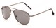 Angle of Hawksbill #15902 in Grey Frame with Grey Lenses, Women's and Men's Aviator Sunglasses