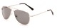 Angle of Hawksbill #15902 in Silver Frame with Grey Lenses, Women's and Men's Aviator Sunglasses