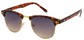 Angle of SW Fashion Style #1604 in Tortoise and Gold with Smoke Lenses, Women's and Men's  