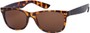 Angle of Highpoint #1689 in Tortoise Frame with Amber Lenses, Women's and Men's Retro Square Sunglasses