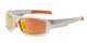 Angle of Ripcord #2194 in Silver Frame with Red/Orange Mirrored Lenses, Men's Sport & Wrap-Around Sunglasses