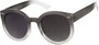 Angle of SW Oversized Round Style #7140 in Grey Fade Frame, Women's and Men's  