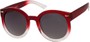 Angle of SW Oversized Round Style #7140 in Red Fade Frame, Women's and Men's  