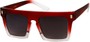 Angle of SW Rock Star Style #452 in Red/Clear Fade Frame, Women's and Men's  