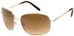 Angle of SW Oversized Style #798 in Gold Frame with Gold Mirrored Lenses, Women's and Men's  