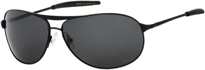 Angle of SW Polarized Aviator Style #1287 in Black Frame with Grey Lenses, Women's and Men's  