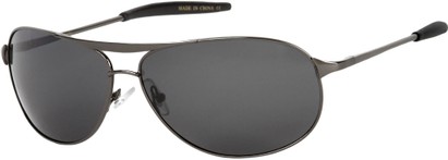 Angle of SW Polarized Aviator Style #1287 in Grey Frame with Grey Lenses, Women's and Men's  