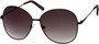 Angle of SW Oversized Style #4790 in Black Frame with Dark Smoke Lenses, Women's and Men's  