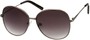 Angle of SW Oversized Style #4790 in Brushed Silver Frame with Dark Smoke Lenses, Women's and Men's  